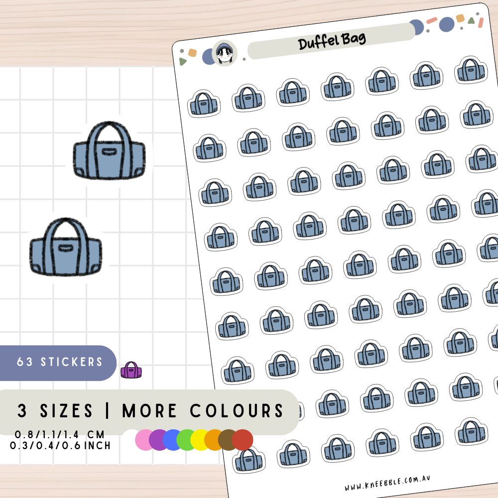 Duffel Bag Planner Stickers