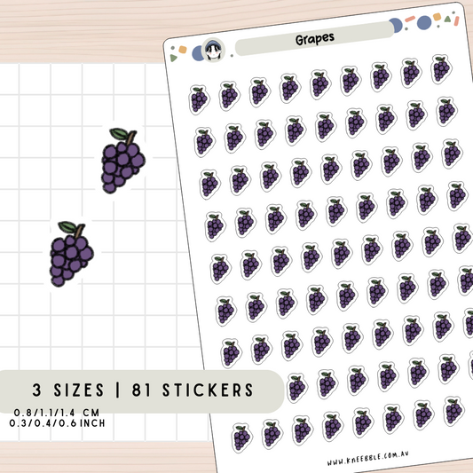 Purple Grapes Planner Stickers