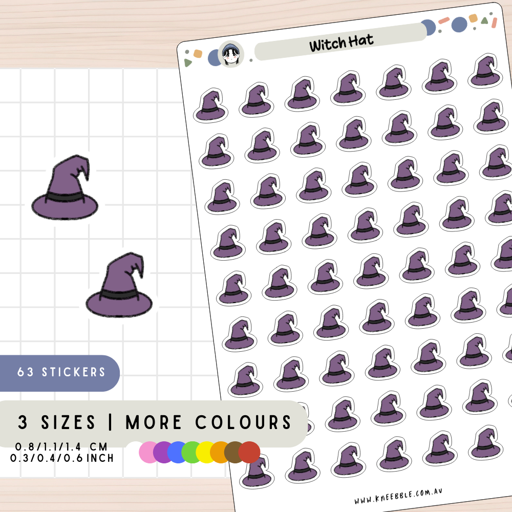 Witch Hat Halloween Planner Stickers