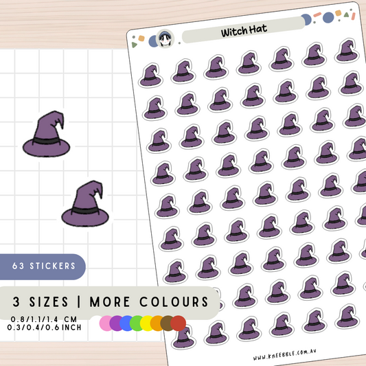 Witch Hat Halloween Planner Stickers