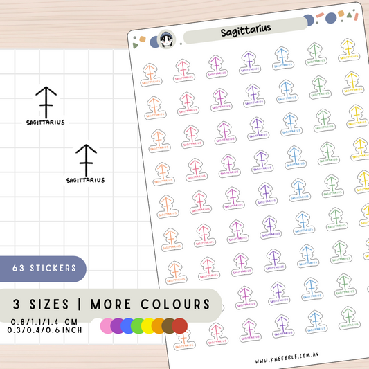 Sagittarius Zodiac Planner Stickers
