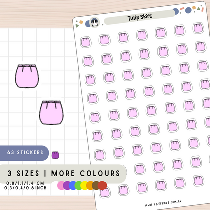 Tulip Skirt Planner Stickers