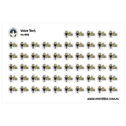 Voice and Text Planner Stickers - Audio, Message and Transcription Icons for Productivity, Journals, and Digital Creators