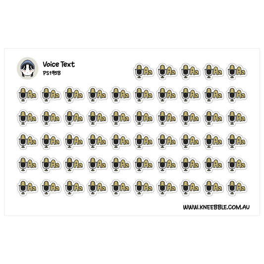 Voice and Text Planner Stickers - Audio, Message and Transcription Icons for Productivity, Journals, and Digital Creators