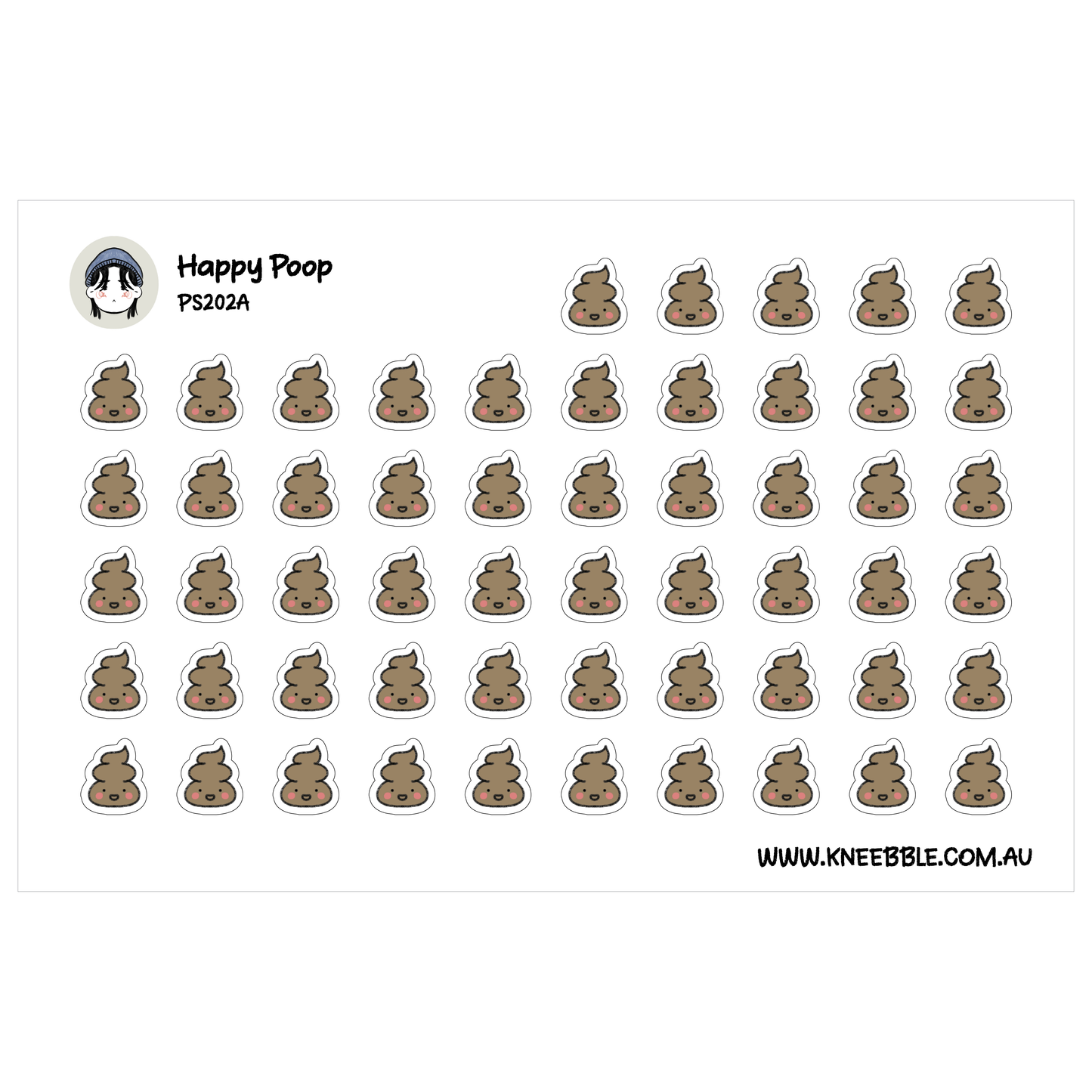 Happy Poop Planner Stickers - Fun Decorative Quirky Stickers