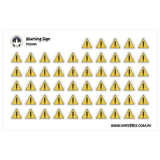 Warning Danger Sign Planner Stickers - Workplace Safety Stickers