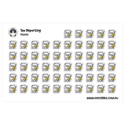 Tax Season Planner Stickers - Accounting Income, Deductions, and Reporting Labels