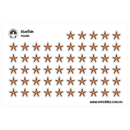 Starfish Tropical Planner Stickers - Decorative Beach Labels