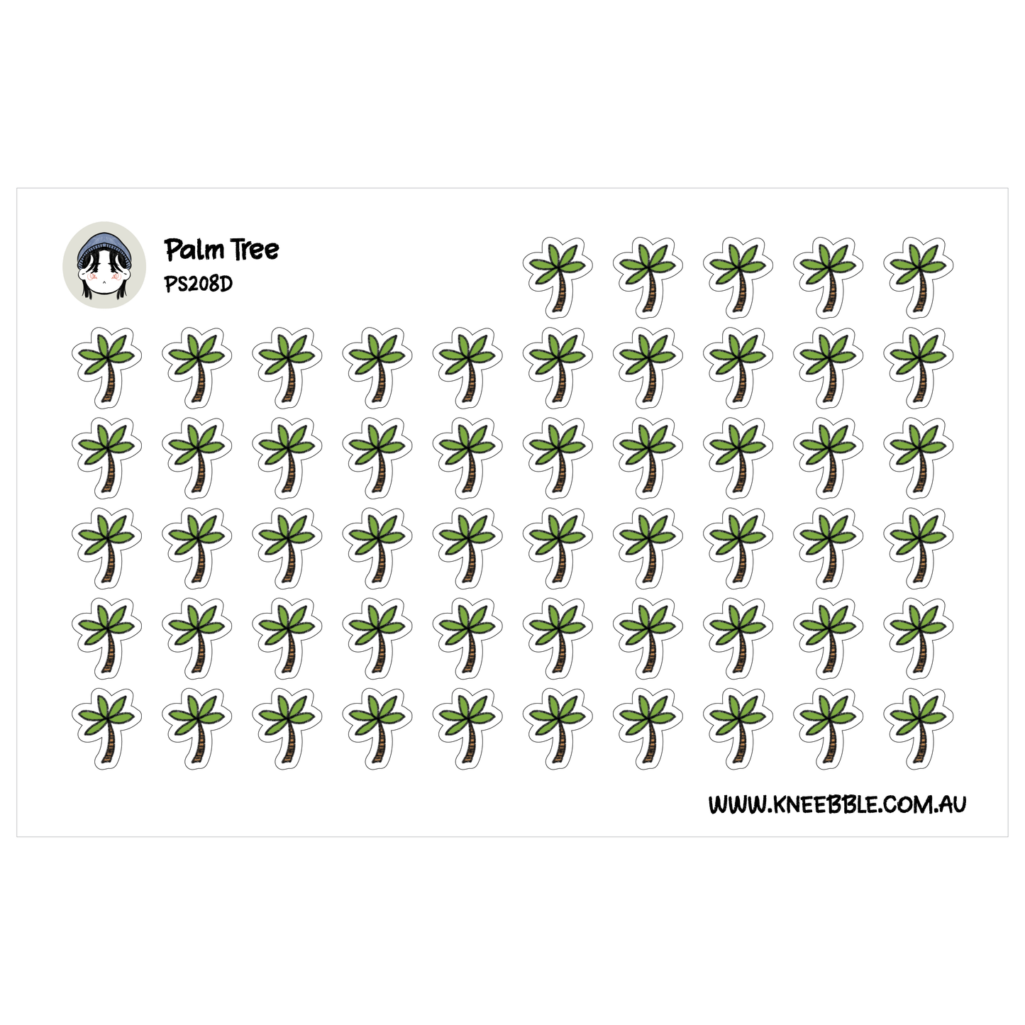 Palm Tree Tropical Nature Planner Stickers