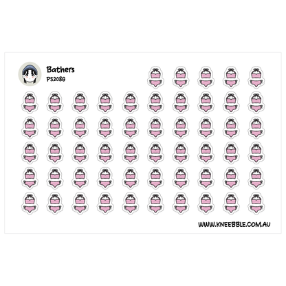 Bikini Bathers Beach Swimwear Planner Stickers