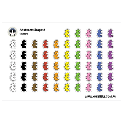 Swirl Geometric Shape Planner Stickers - Minimalist Abstract Icons