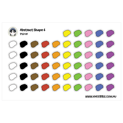 Blob Geometric Shape Planner Stickers - Minimalist Abstract Icons