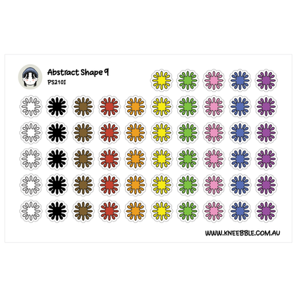 Splatter Blob Geometric Shape Planner Stickers - Minimalist Abstract Icons