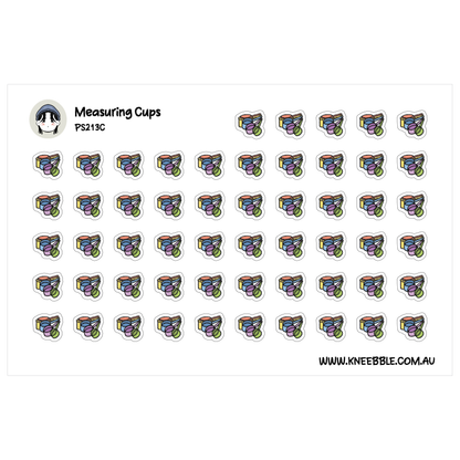 Measuring Cups Planner Stickers - Bakery Cooking Tools