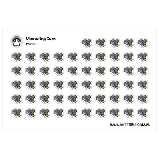 Measuring Cups Planner Stickers - Bakery Cooking Tools