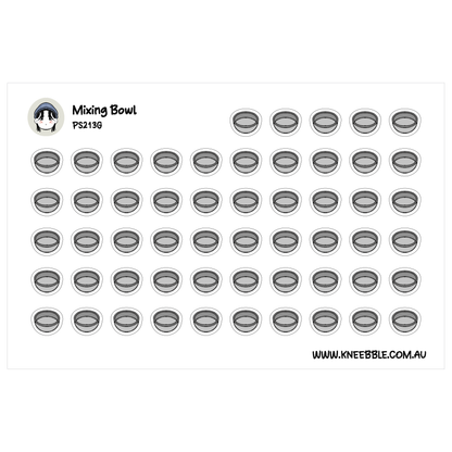 Mixing Bowl Planner Stickers - Bakery Cooking Tools