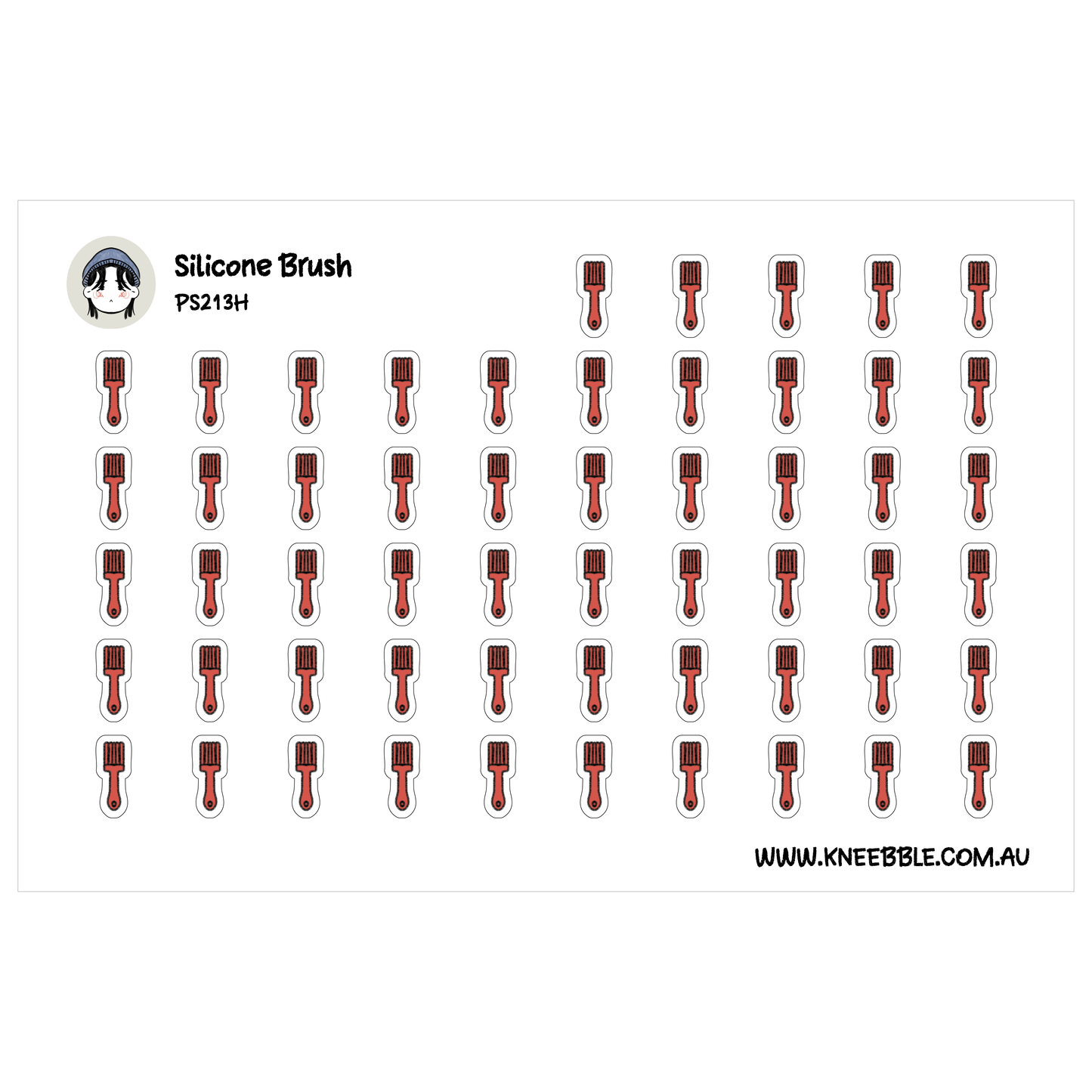 Silicone Brush Planner Stickers - Bakery Cooking Tools