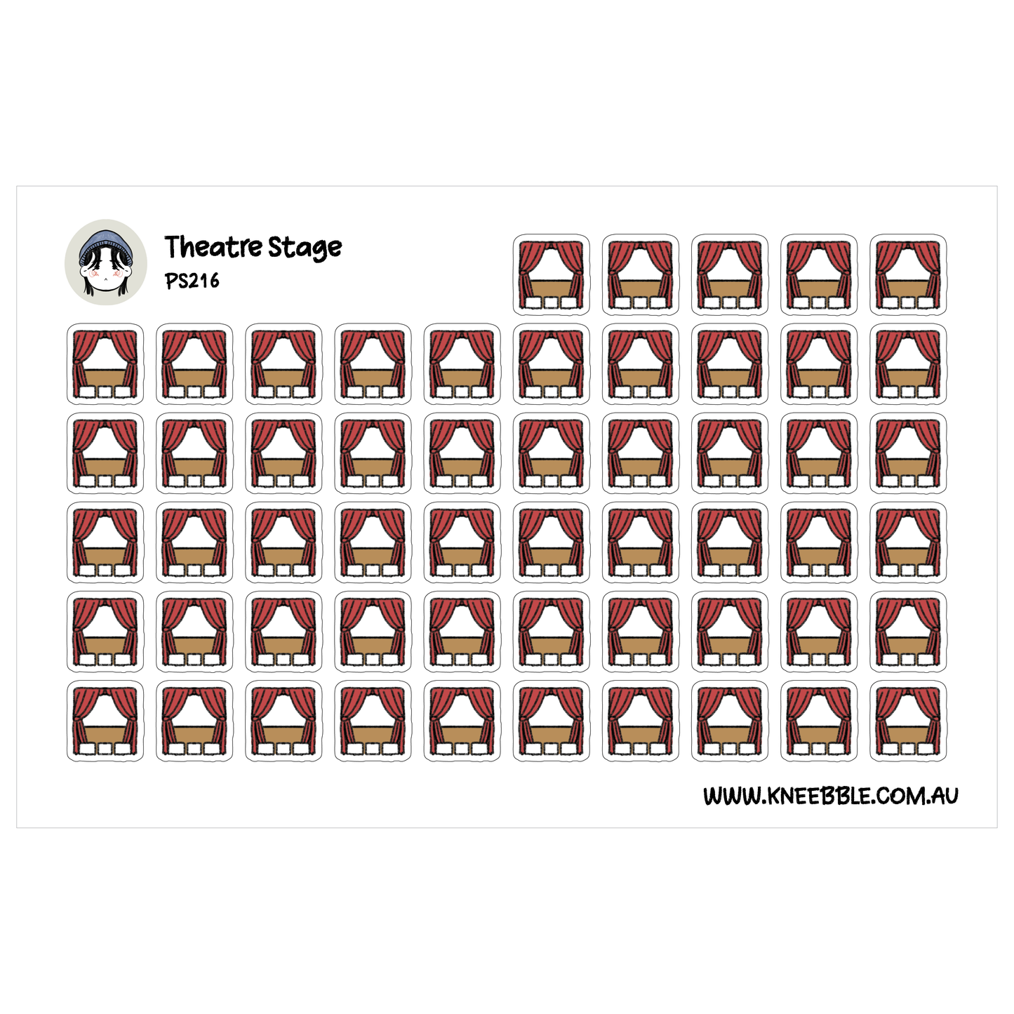 Theatre Stage Planner Stickers - Acting, Drama and Rehearsal Icons - Musical Performance