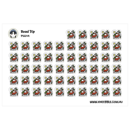Road Trip Planner Stickers - Travel Adventure Icons