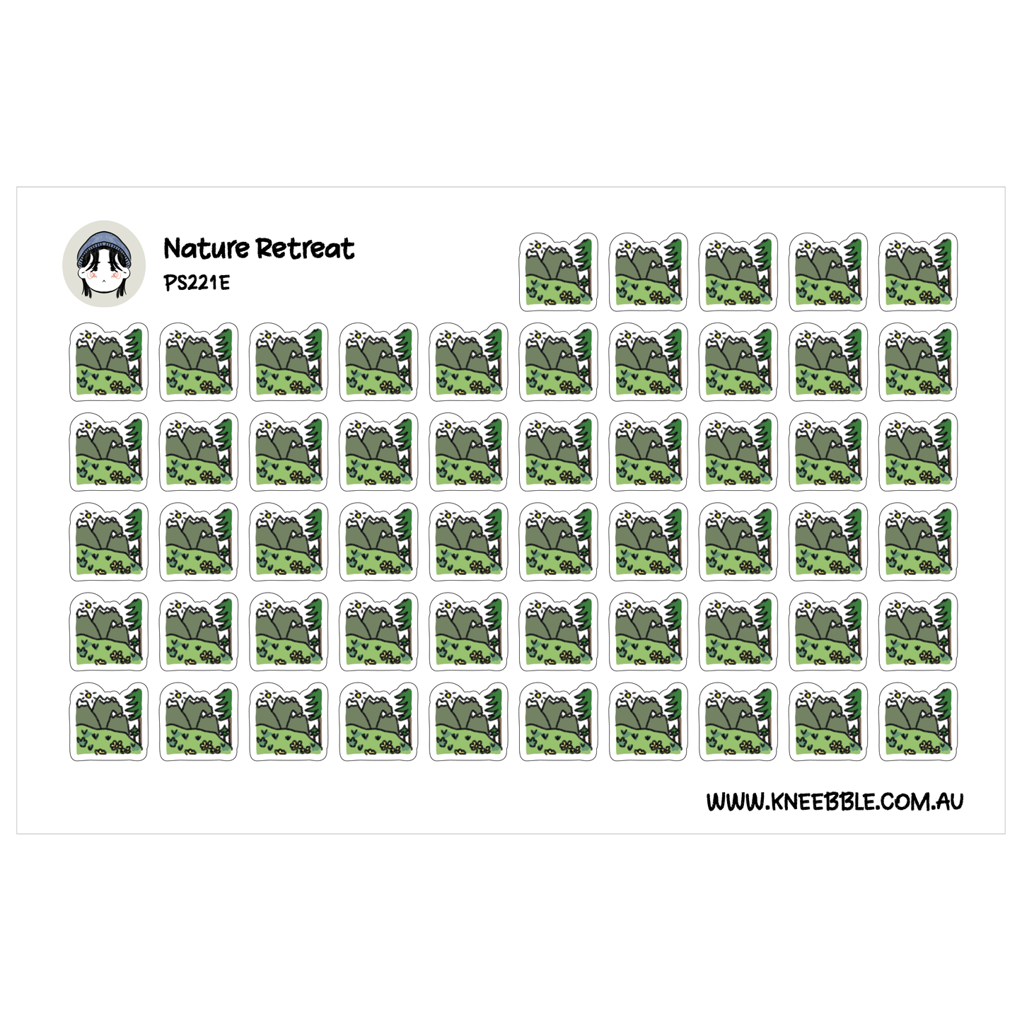 Nature Retreat Planner Stickers - Adventure Travel Icons