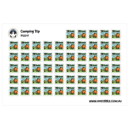 Camping Trip Planner Stickers - Adventure Outdoor Icons