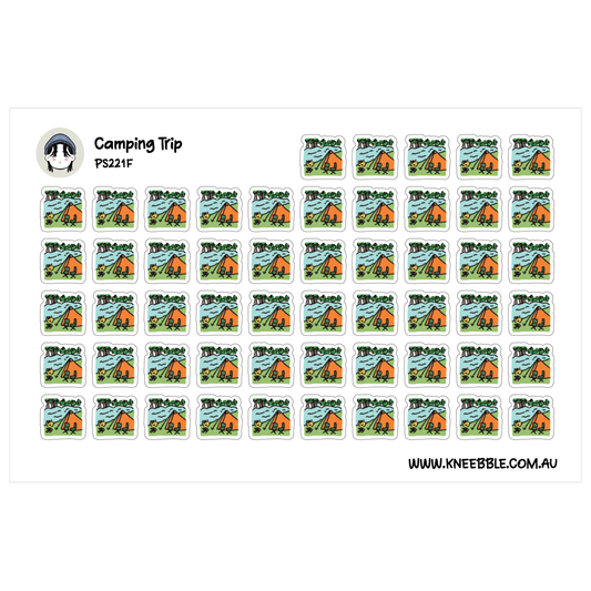 Camping Trip Planner Stickers - Adventure Outdoor Icons