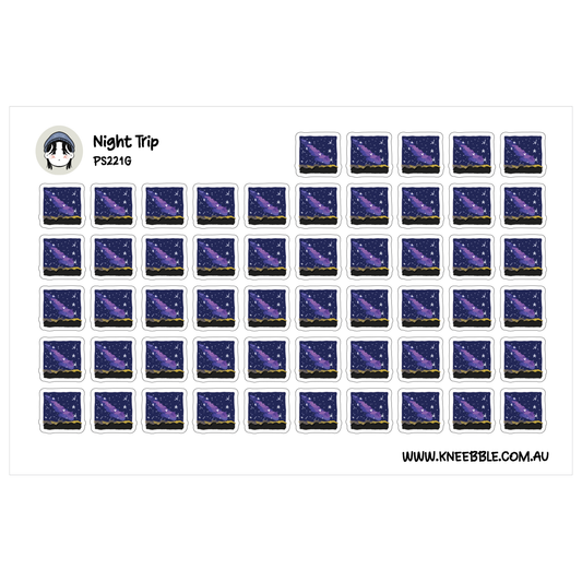 Night Trip Planner Stickers - Evening Out Icons
