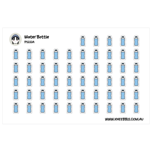Water Bottle Planner Stickers - Wellness and Hydration Icons
