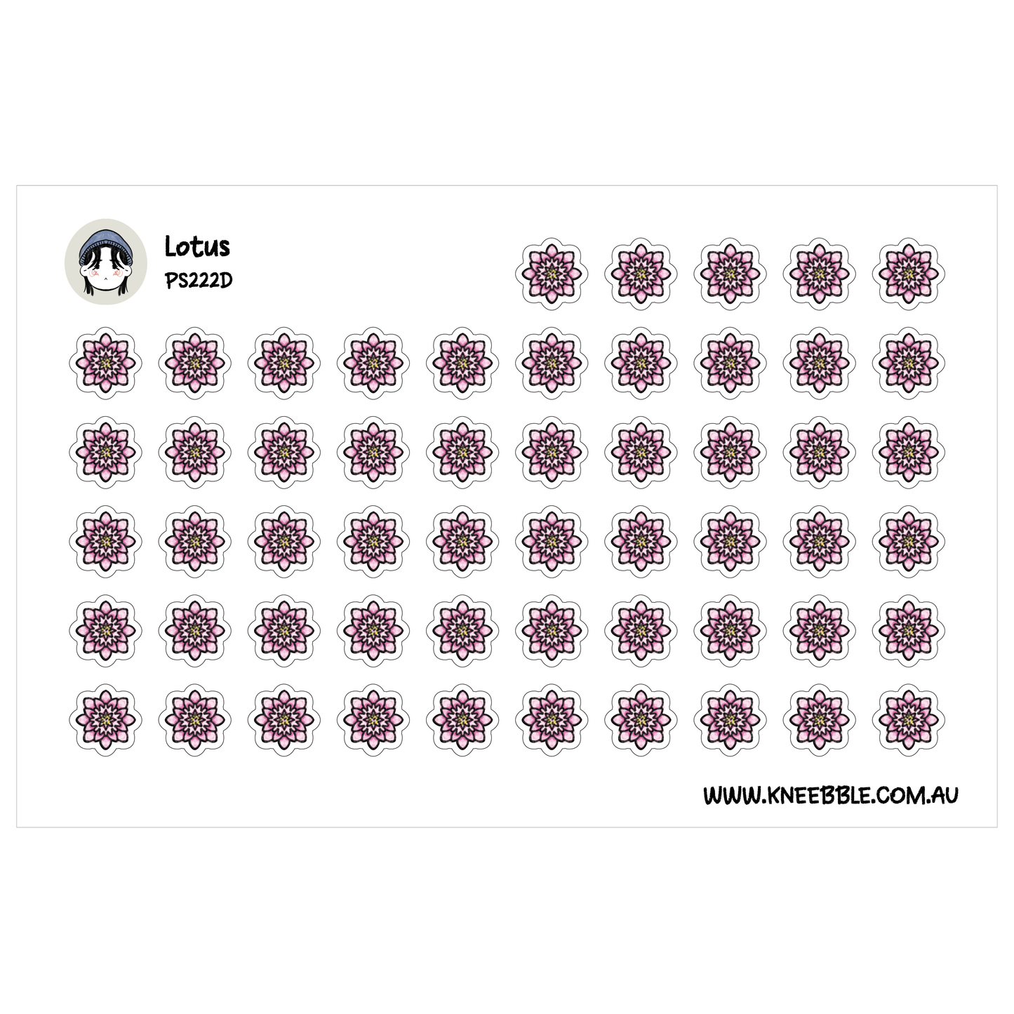 Lotus Flower Planner Stickers - Spiritual Self Care