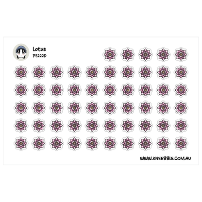 Lotus Flower Planner Stickers - Spiritual Self Care