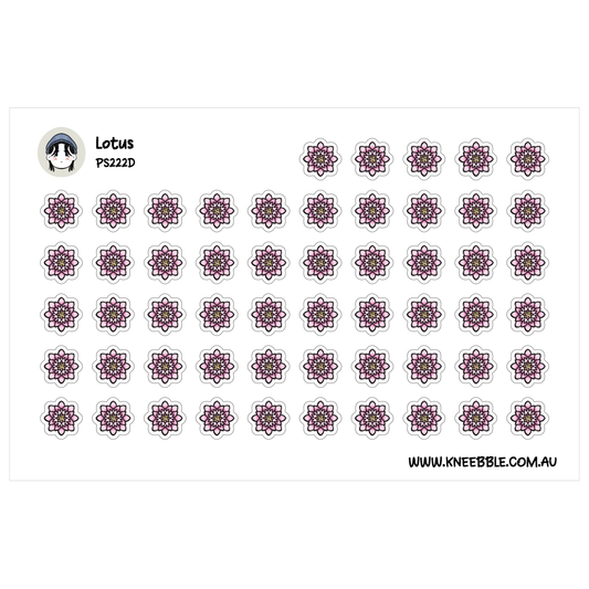 Lotus Flower Planner Stickers - Spiritual Self Care