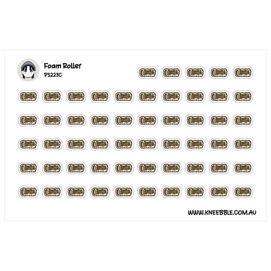 Foam Roller Planner Stickers - Exercise Stretch Icons