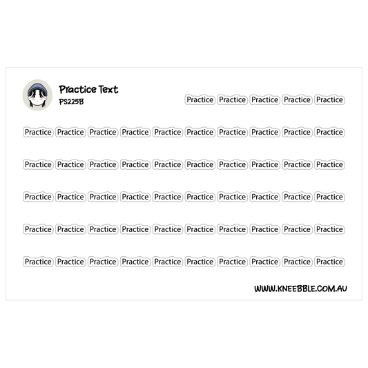 Practice Text Planner Stickers - Tracker Icons