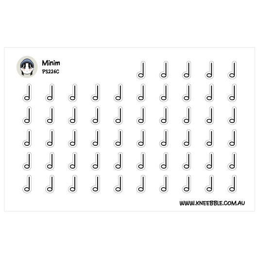 Minim Icon Planner Stickers - Music Symbols