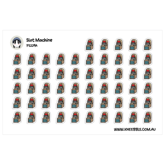 Slot Machine Planner Stickers - Casino Night Icons