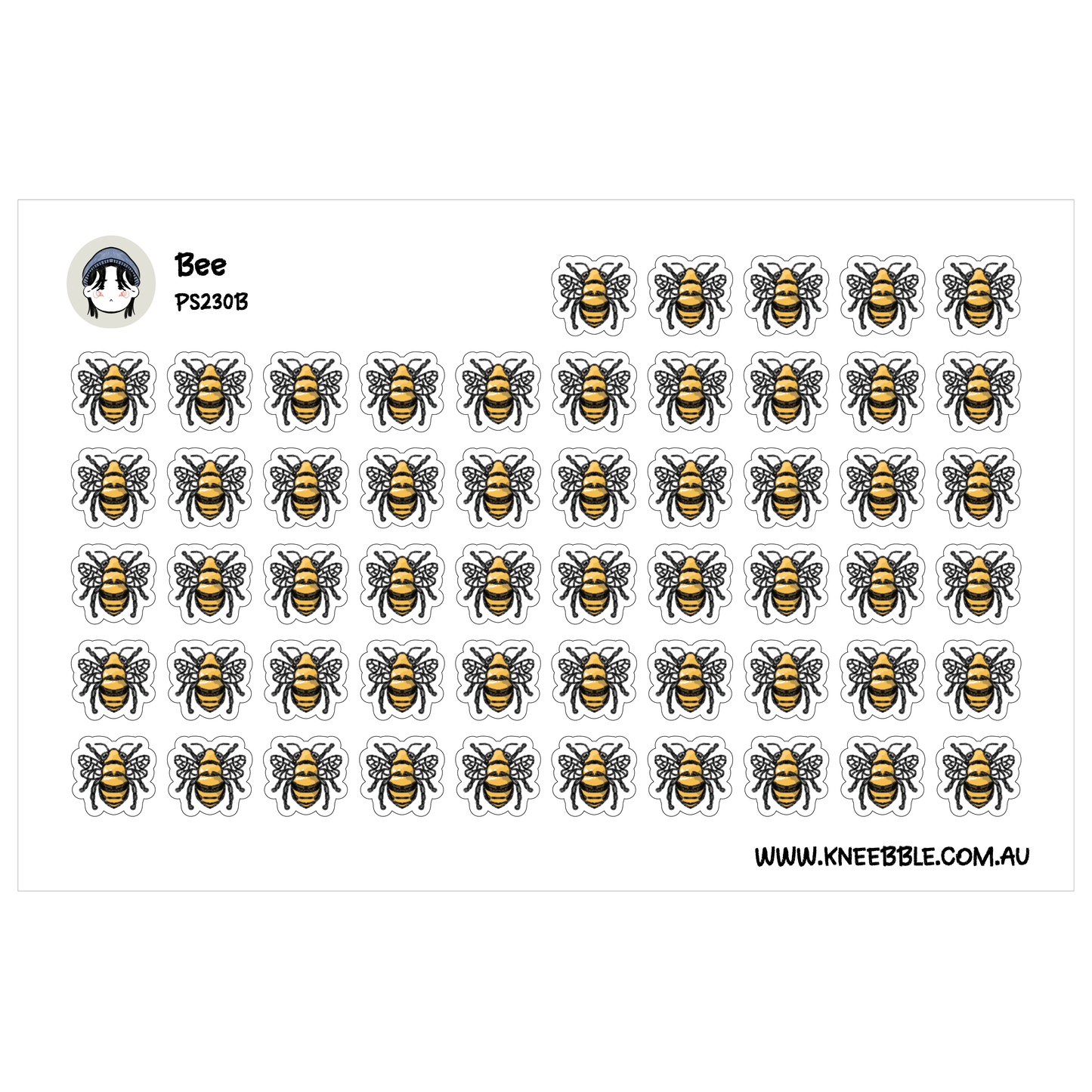 Bee Honey Animal Planner Stickers