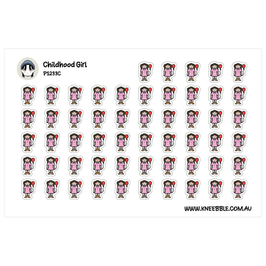 Girl Kid Planner Stickers - Family Icons