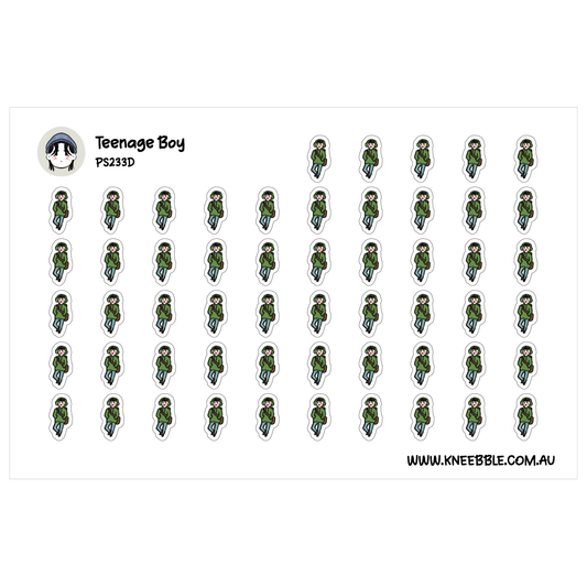 Teenage Boy Male Adolescent Planner Stickers - Family Icons