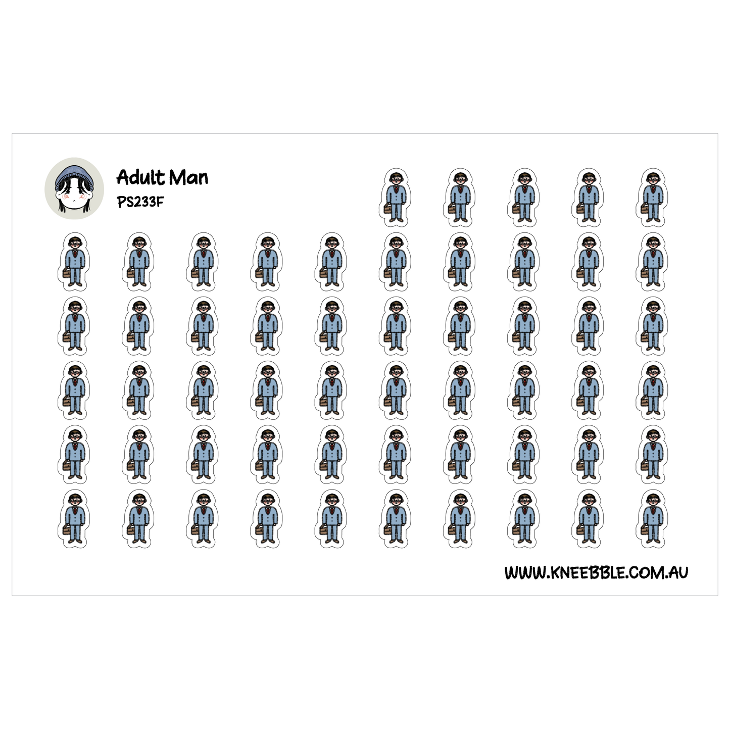 Adult Man Male Planner Stickers - Family People Icons