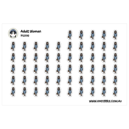 Adult Woman Female Planner Stickers - Family People Icons