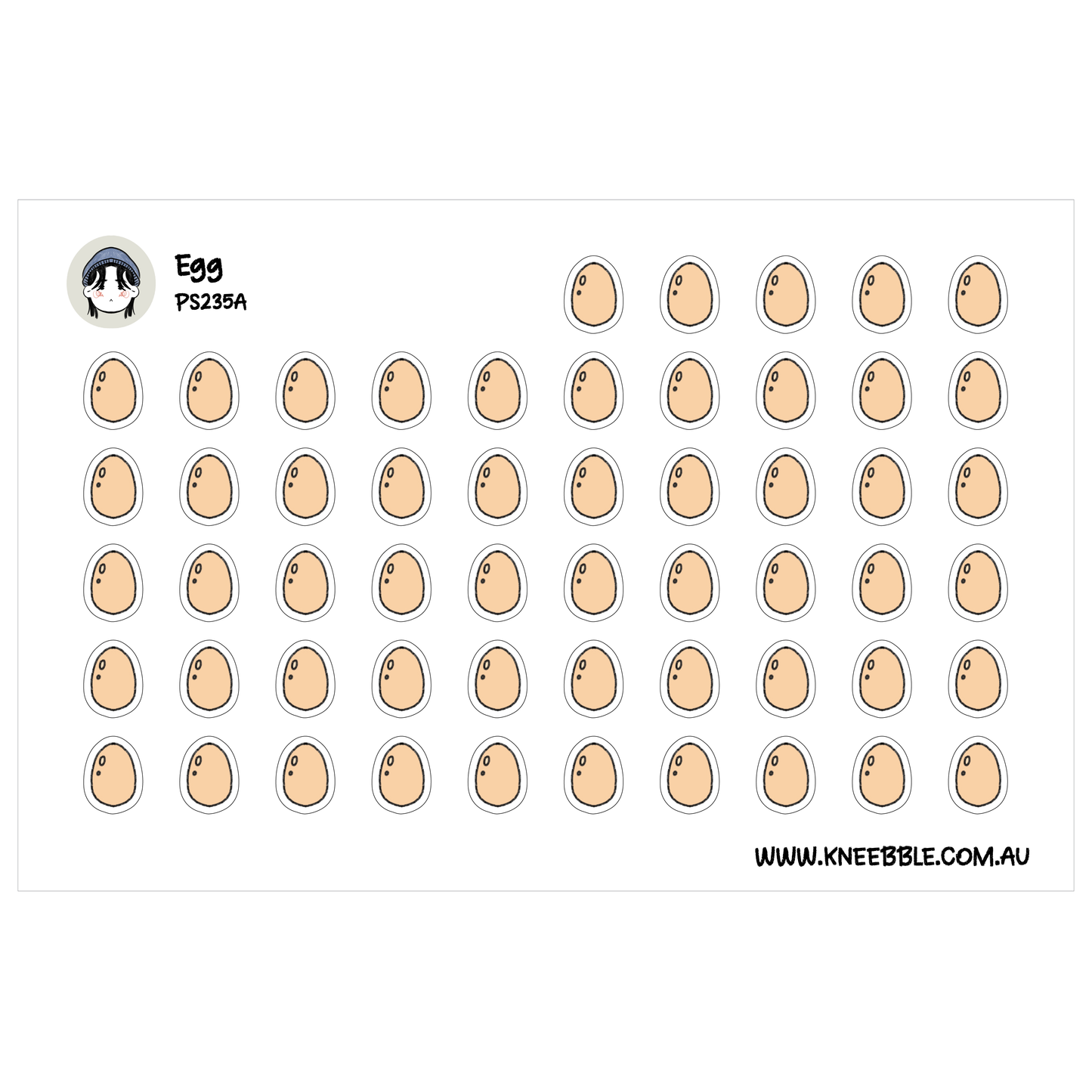 Egg Chicken Planner Stickers - Farm Animal Icon