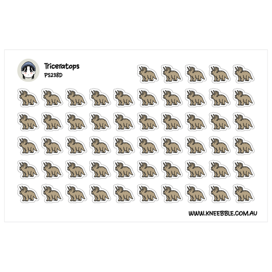 Triceratops Dinosaur Planner Stickers
