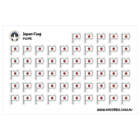Japan Flag Country Planner Stickers