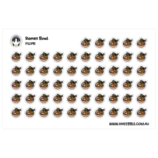Ramen Noodle Bowl Japan Planner Stickers
