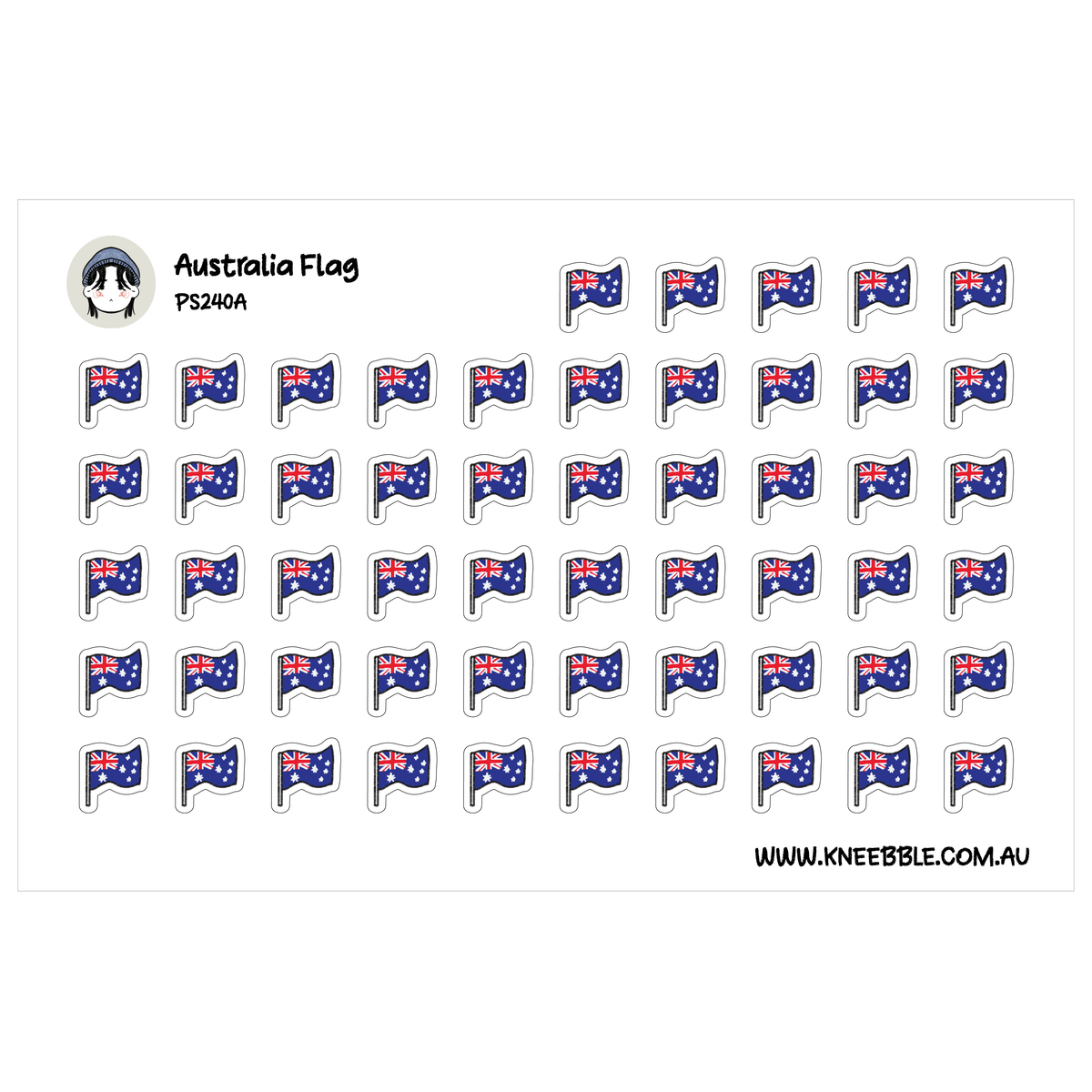 Australia Flag Planner Stickers - Aussie Journal