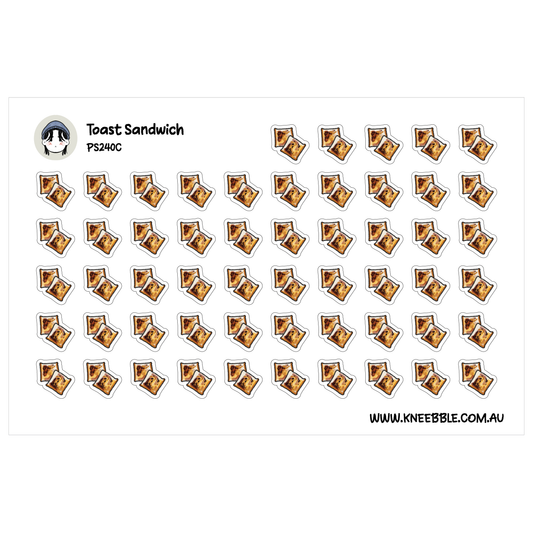 Australian Toastie Planner Stickers - Toast Sandwich - Aussie Food Journal