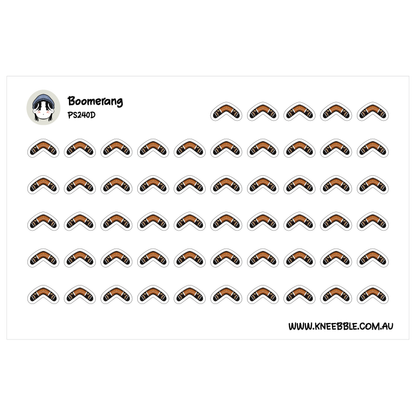 Australian Boomerang Stickers - Aussie Planner - Australia Travel Stickers