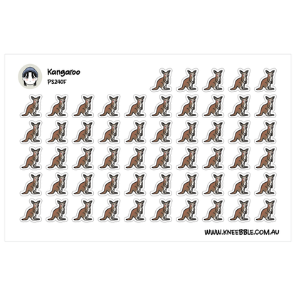 Australian Kangaroo Stickers - Aussie Planner - Wildlife Journal Stickers