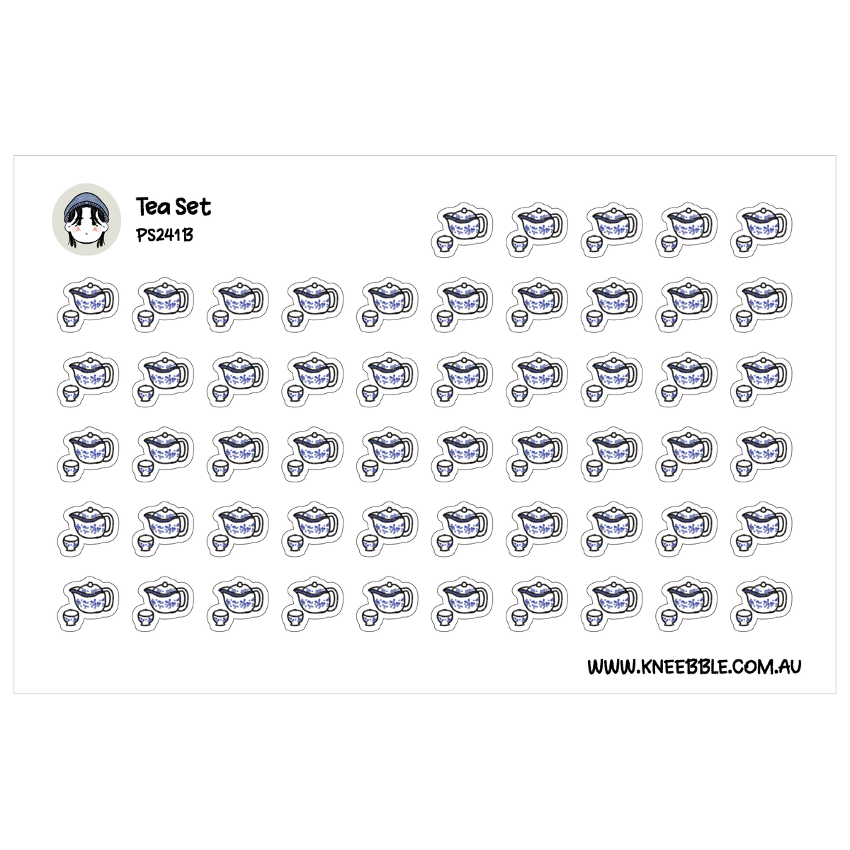 Chinese Tea Stickers - Tea Set Planner - Asian Culture Journal