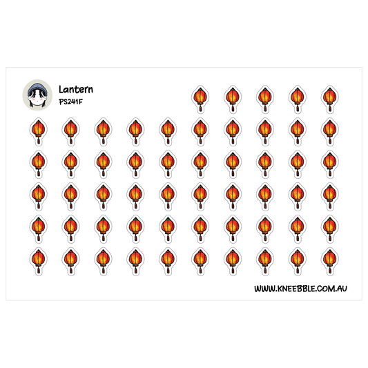 Chinese Lantern Stickers - Traditional Asian Decoration - Planner Journal